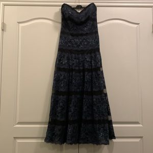 NWT Tadashi Shoji full length strapless lace gown